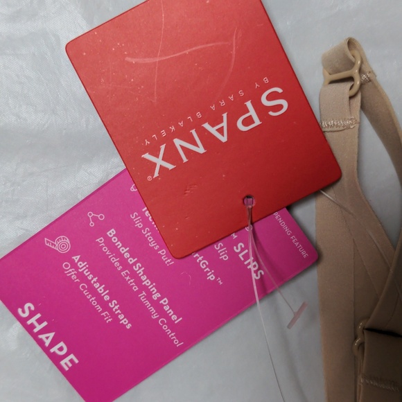 Spanx Open Bust Mid Thigh Body Suit Nude Tan NWT Size M Shapewear - Picture 3 of 5